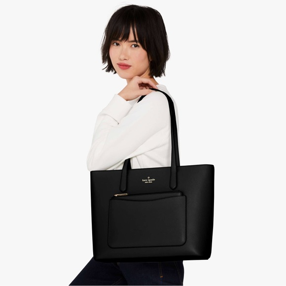 3pc Kate Spade Black Staci Tote and Wristlet Set - Picture 4 of 14